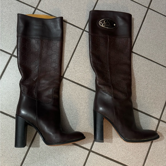 COPY - GUCCISSIMA 85th Anniversary Tall Boots BEAUTIFUL Brown - Picture 2 of 7